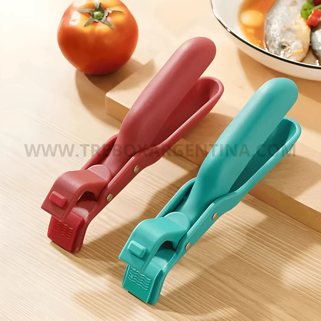 PROMO 3X1 🎁 Pinza antideslizante de silicona Clipchef🧑🏻‍🍳: Agarrá cualquier cosa caliente sin problemas!