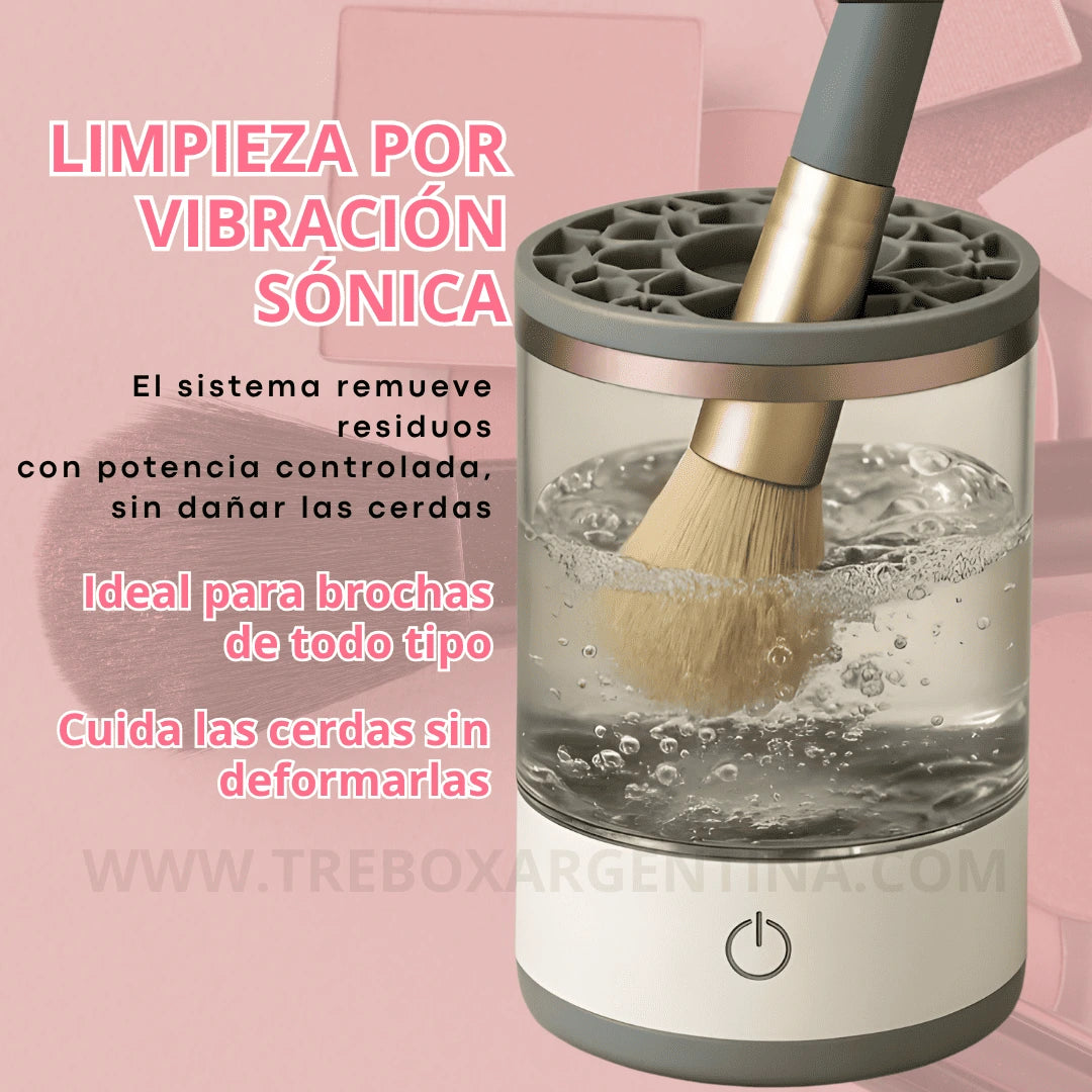 COMBO BEAUTY💄 | Limpiador Eléctrico de Brochas BrushClean  + Neceser WashBag: Cuidá tus brochas y llevá tu make-up con estilo donde quieras.