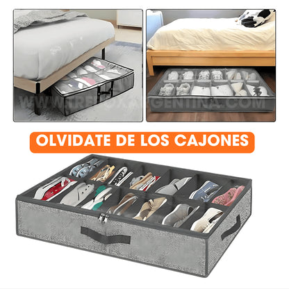2X1 🎁 | ShoeBox Guardazapatos Bajo Cama: Tu calzado ordenado, protegido y listo para usar
