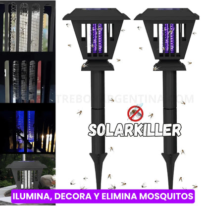 SolarKiller Lámpara solar antimosquitos 3 en 1 : Iluminá, protegé y olvidate de los mosquitos