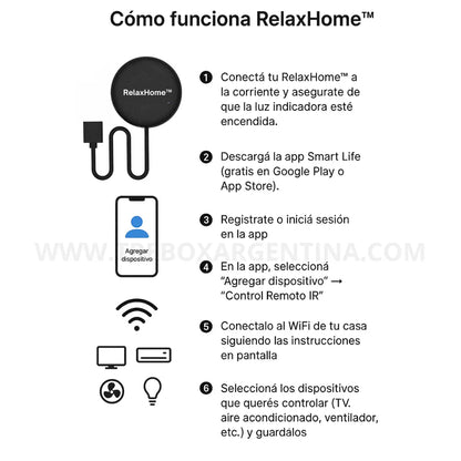 ¡40% OFF! 🎉 - Control Remoto Universal: RelaxHome™  –  ¡Tené el control absoluto de tu casa desde tu celular!