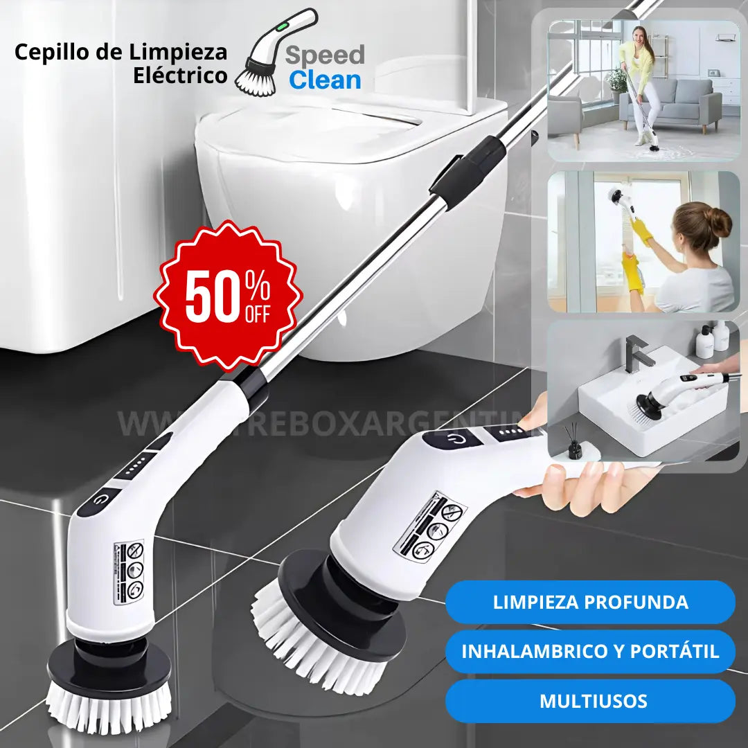 [50% OFF🎁] | SpeedClean Cepillo de Limpieza Eléctrico Recargable 8 en 1: Tu casa impecable en minutos y sin esfuerzo.