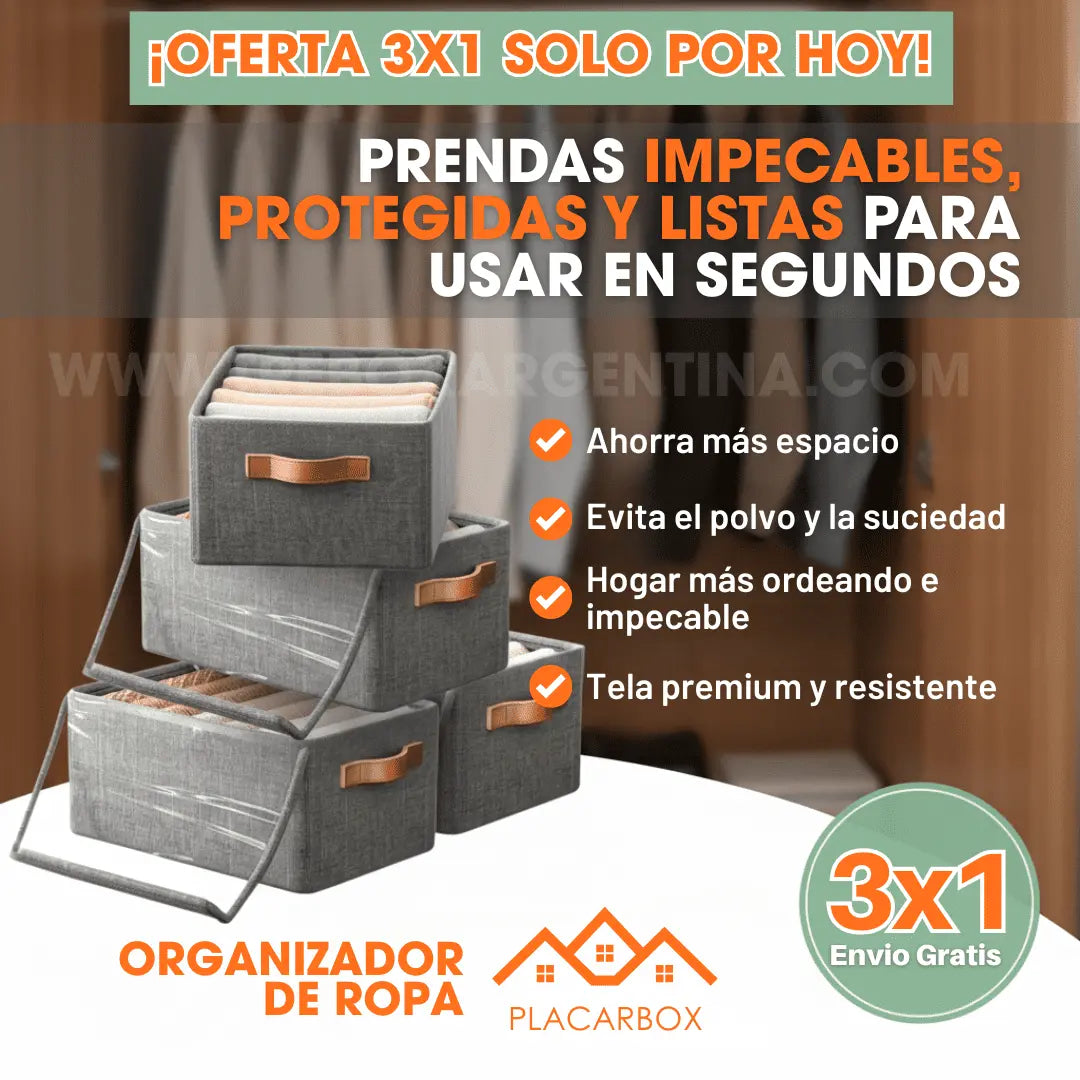 OFERTA 3X1 🎉 | PlacarBox Organizador de Ropa: Tu ropa siempre protegida y como nueva