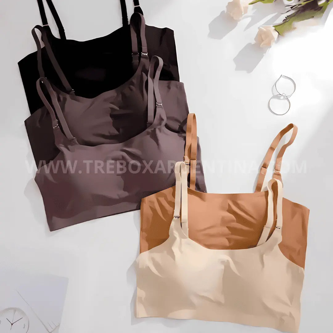 ESPECIAL PACK X3🎁 |  SoftBra™: Corpiño Segunda piel con taza interna, broche y efecto invisible