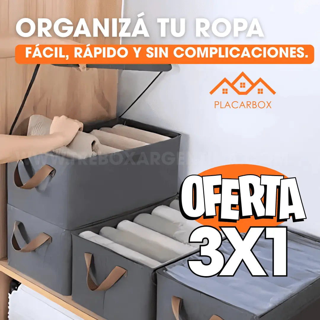 OFERTA 3X1 🎉 | PlacarBox Organizador de Ropa: Tu ropa siempre protegida y como nueva