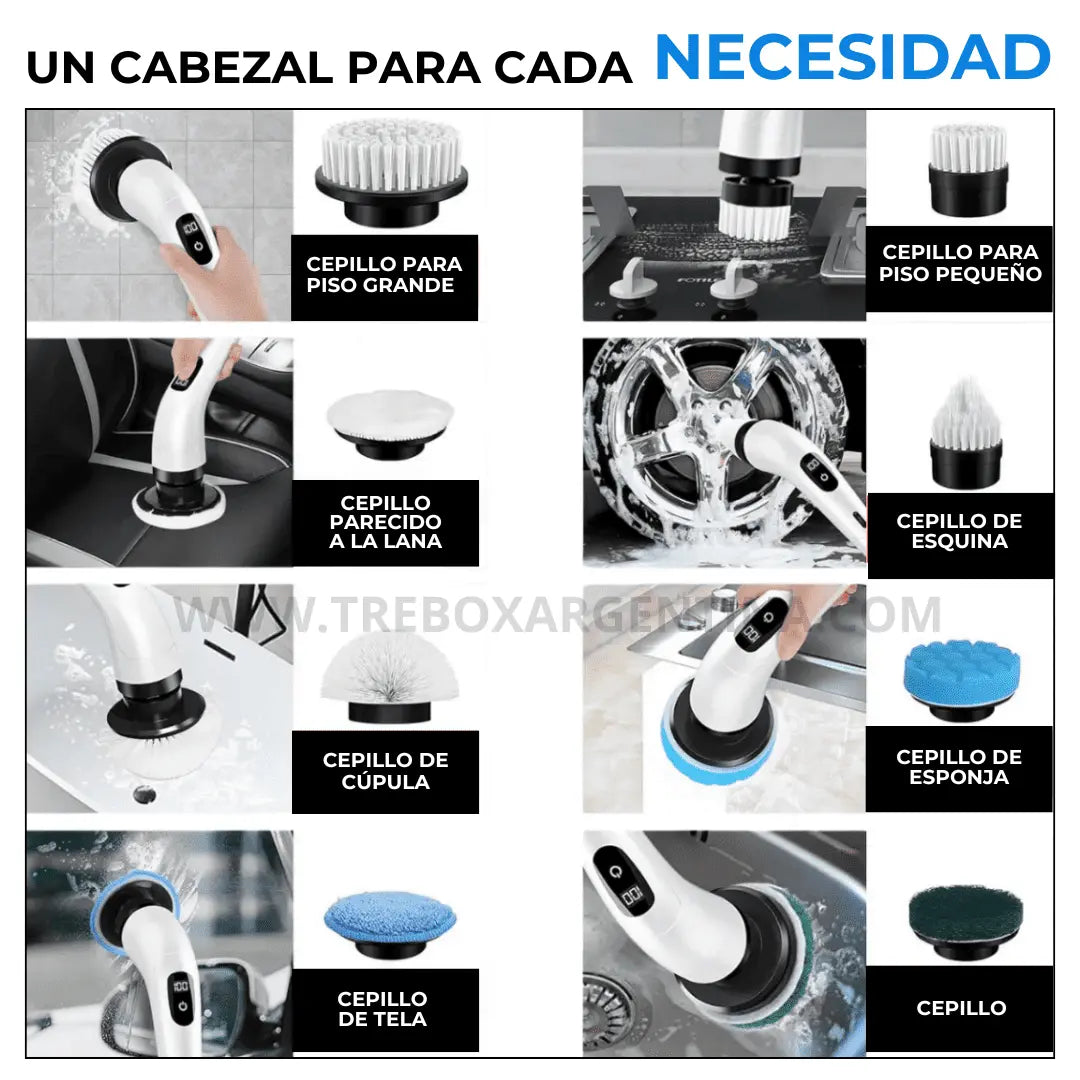 [50% OFF🎁] | SpeedClean Cepillo de Limpieza Eléctrico Recargable 8 en 1: Tu casa impecable en minutos y sin esfuerzo.