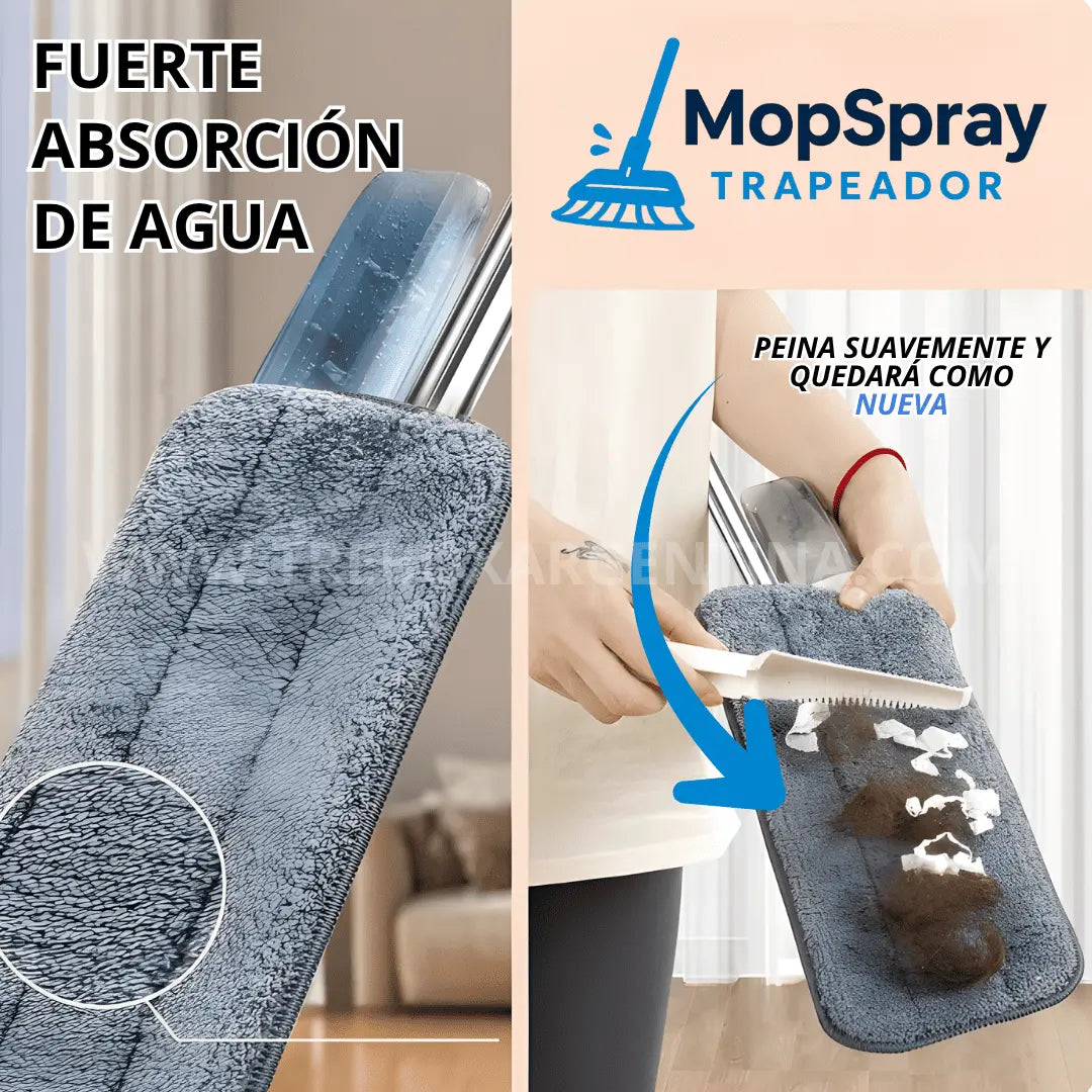 40% OFF 🎁 MopSpray 2 EN 1 Trapeador + Rociador: Limpiá en una pasada, olvidate del trapo y el balde.