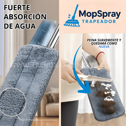 40% OFF 🎁 MopSpray 2 EN 1 Trapeador + Rociador: Limpiá en una pasada, olvidate del trapo y el balde.