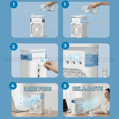 ☀️ OFERTA VERANO | CoolBreeze Mini Ventilador Portátil: Aire frío donde quieras ¡Que el verano no te derrita!❄️