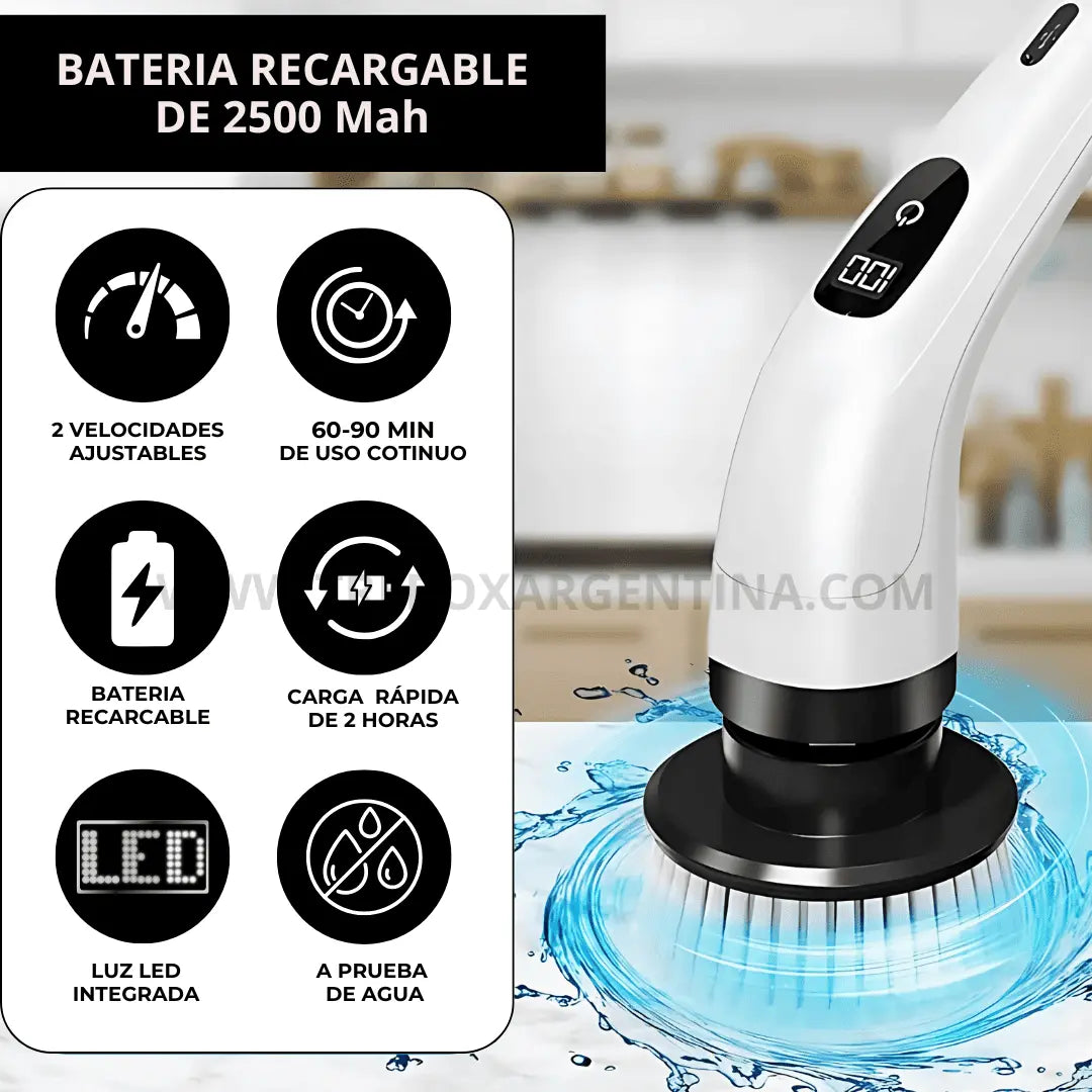 [50% OFF🎁] | SpeedClean Cepillo de Limpieza Eléctrico Recargable 8 en 1: Tu casa impecable en minutos y sin esfuerzo.