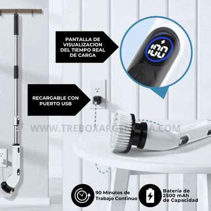 [50% OFF🎁] | SpeedClean Cepillo de Limpieza Eléctrico Recargable 8 en 1: Tu casa impecable en minutos y sin esfuerzo.