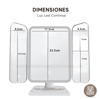 50% OFF | Glowie Mirror Espejo de Maquillaje LED: Maquillate sin problemas con la iluminación perfecta