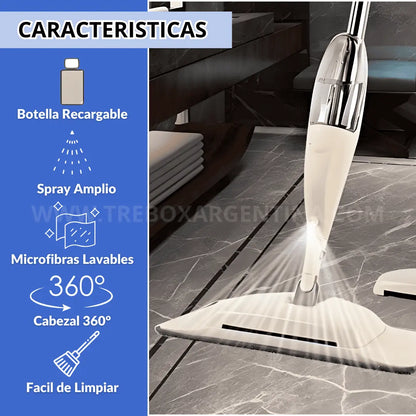 40% OFF 🎁 MopSpray 2 EN 1 Trapeador + Rociador: Limpiá en una pasada, olvidate del trapo y el balde.