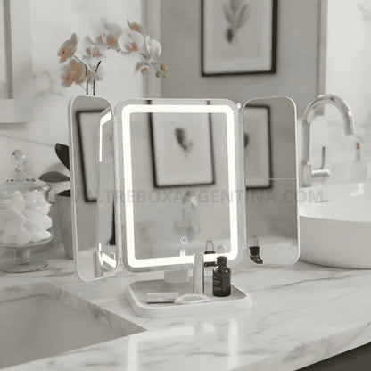 50% OFF | Glowie Mirror Espejo de Maquillaje LED: Maquillate sin problemas con la iluminación perfecta