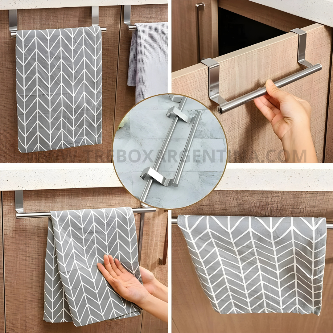 COMBO 2X1 🎁 | DoorClip Colgador de trapos para Cocina: Más orden en tu cocina sin agujerear tus muebles
