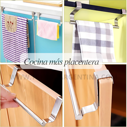 COMBO 2X1 🎁 | DoorClip Colgador de trapos para Cocina: Más orden en tu cocina sin agujerear tus muebles