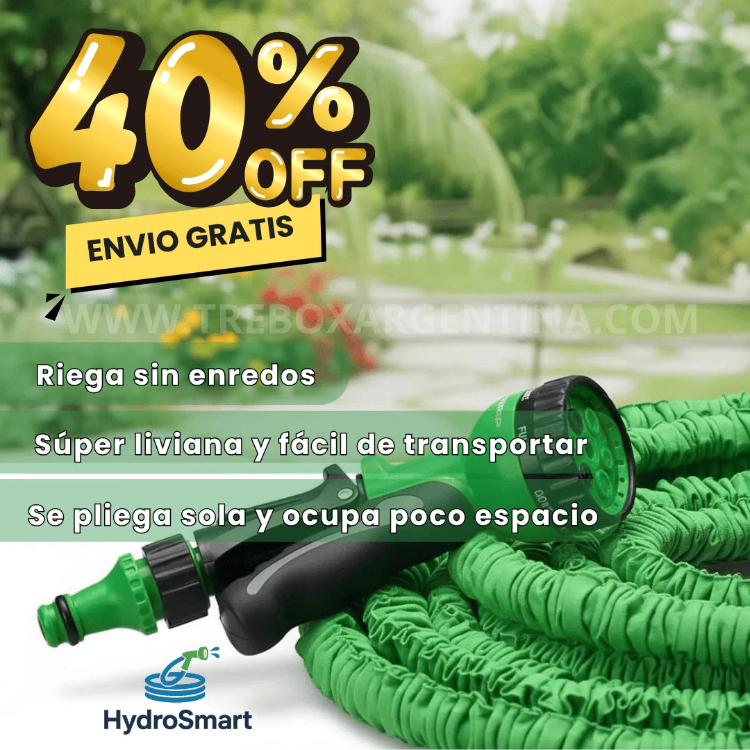 40% OFF 🎁 | HydroSmart Manguera mágica expandible : Potencia profesional y largo expansible para llegar a todos lados.
