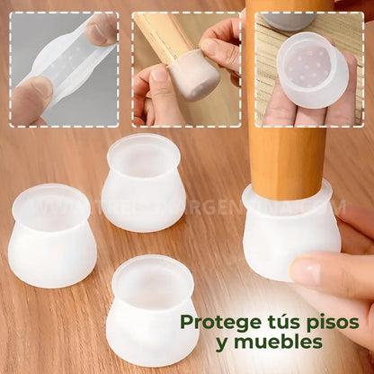 OFERTA PACK X16🎁 | Protector de silicona para sillas FlexProtect: Cuida tus pisos y sillas; no mas rayones y ruido