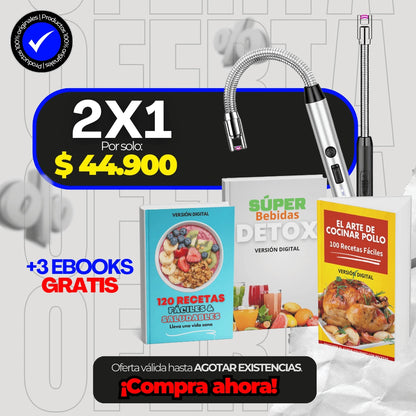 MaxFlame™ | El Encendedor Eléctrico más Seguro del Mercado - Recargable y Sin Gas