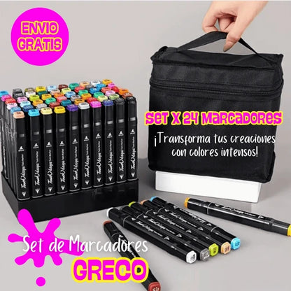 Set de Marcadores artísticos Greco (Envio GRATIS HOY + 40% OFF)