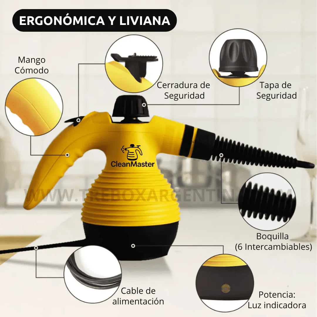 50% OFF🎁 | CleanMaster Limpiadora a vapor Multiuso: Elimina grasa y desinfecta en segundos