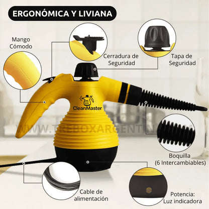 50% OFF🎁 | CleanMaster Limpiadora a vapor Multiuso: Elimina grasa y desinfecta en segundos