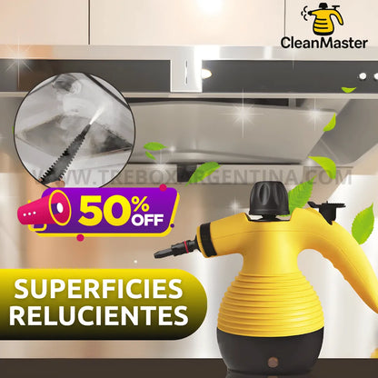 50% OFF🎁 | CleanMaster Limpiadora a vapor Multiuso: Elimina grasa y desinfecta en segundos