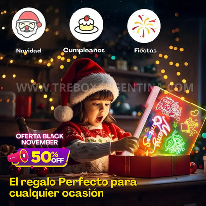 OFERTA NAVIDEÑA🎁 | LumiBoard Pizarra Mágica LED: Dibujá, aprendé y jugá sin límites ✨