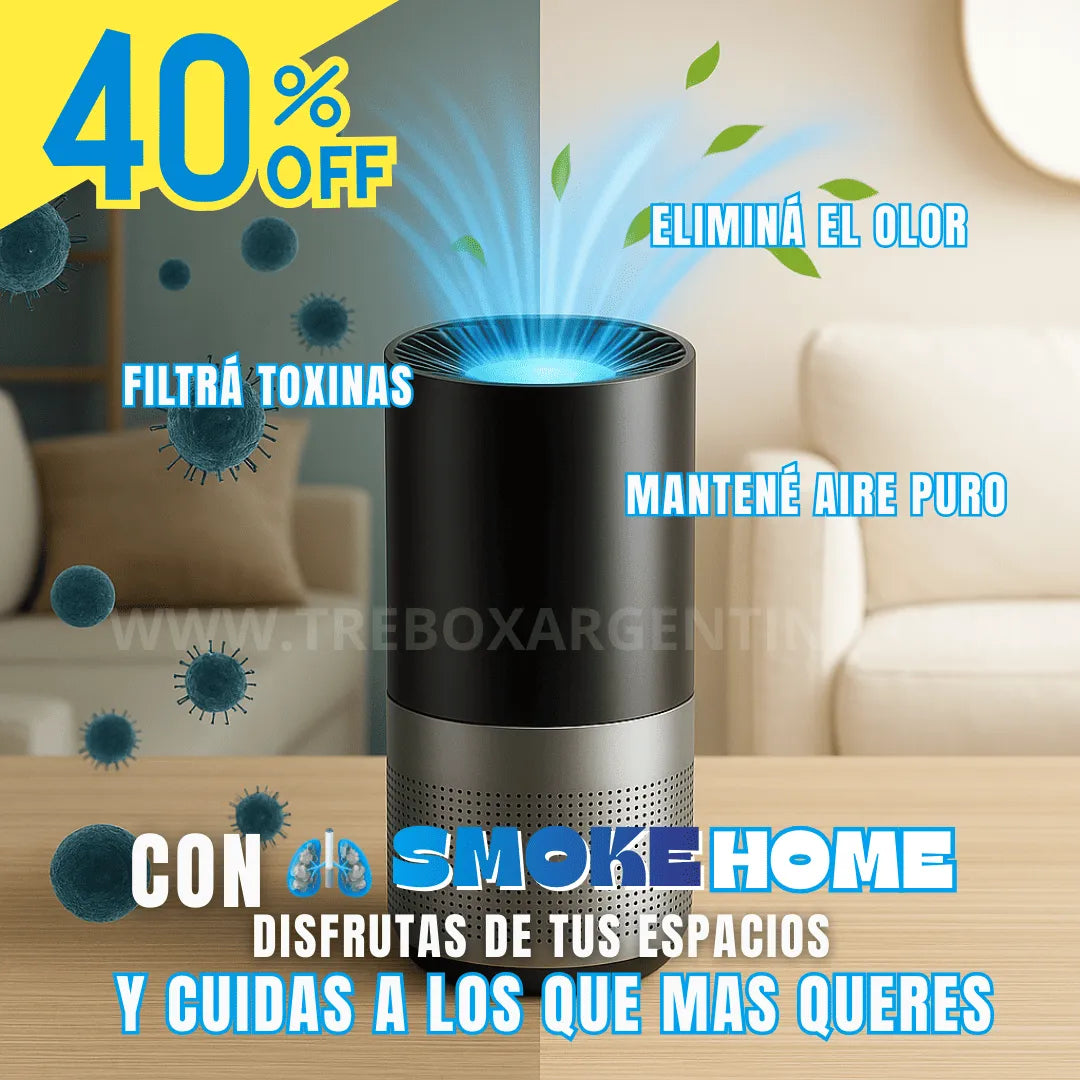 40% NAVIDAD SALE🎁 | SmokeHome™ Purificador Antitoxinas: Protegé los pulmones de los tuyos del humo del cigarrillo, vapeo y olores invisibles.