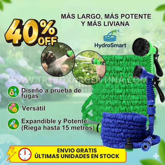 40% OFF 🎁 | HydroSmart Manguera mágica expandible : Potencia profesional y largo expansible para llegar a todos lados.