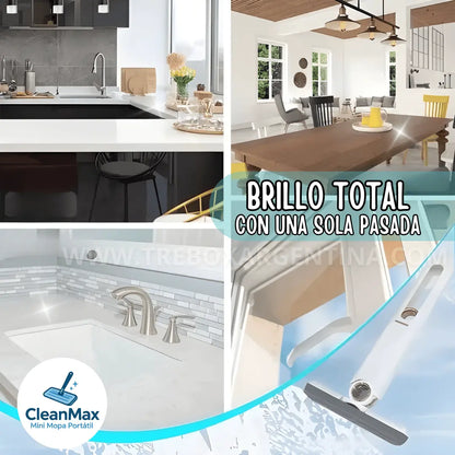 🧽 OFERTA 2x1 | CleanMax Mini Mopa Portátil : Tu aliado perfecto para cocinas, baños y vidrios brillantes