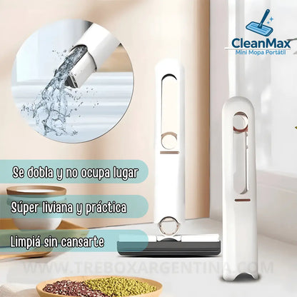 🧽 OFERTA 2x1 | CleanMax Mini Mopa Portátil : Tu aliado perfecto para cocinas, baños y vidrios brillantes