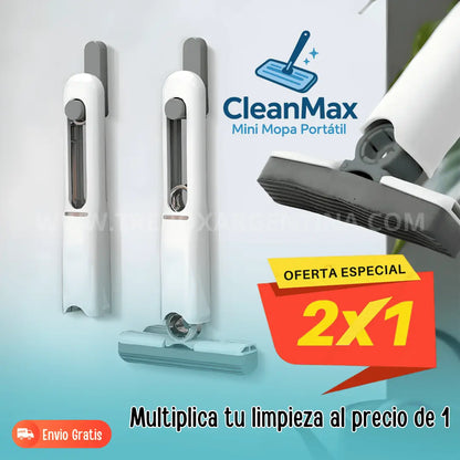 🧽 OFERTA 2x1 | CleanMax Mini Mopa Portátil : Tu aliado perfecto para cocinas, baños y vidrios brillantes
